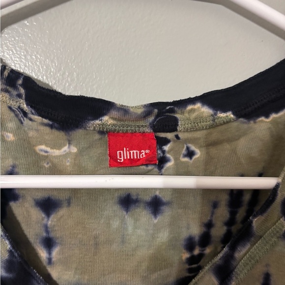 Vintage Glima 90's Y2K Blue Green Tie-Dye Long Sleeve Small 4 - Picture 3 of 7